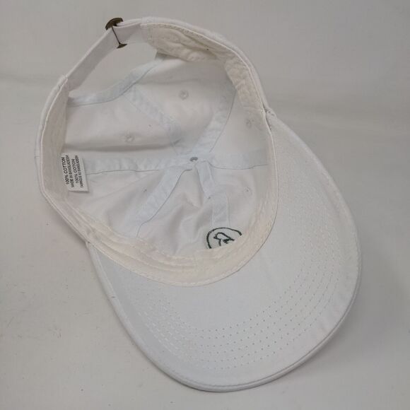 Unbranded Men's Slideback Hat White Adjustable Embroidered Bird Logo 100% Cotton - Picture 6 of 7